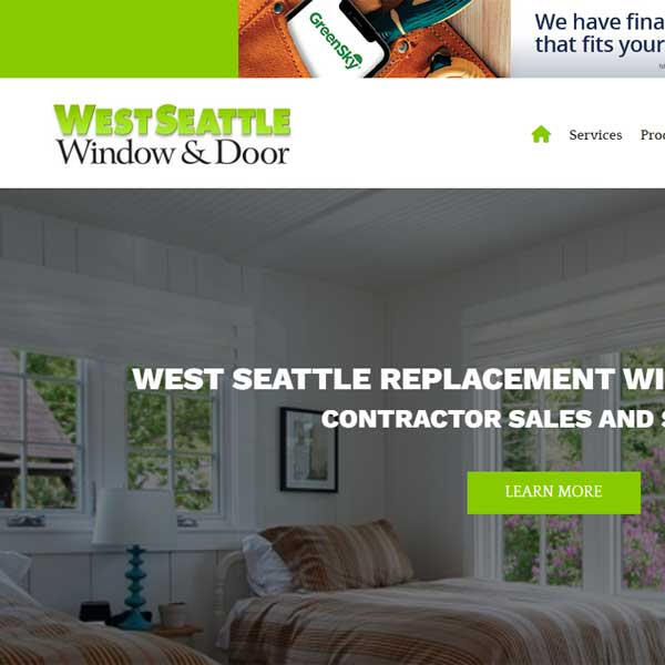 West Seattle Window & Door website by WebCami