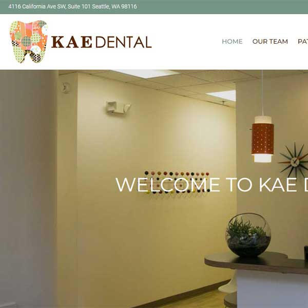 Kae Dental website by WebCami