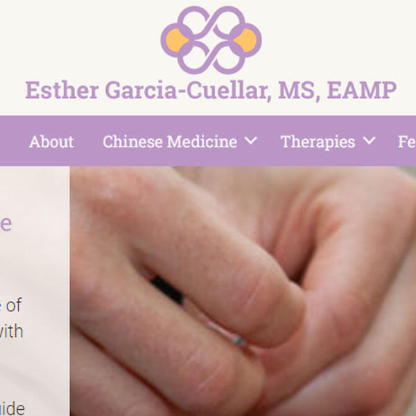 Esther Garcia-Cuellar, M.S., EAMP website by WebCami