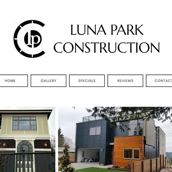 Luna Park Construction website by WebCami