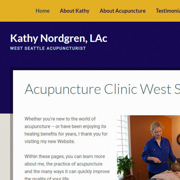 Kathy Nordgren, L Ac. website by WebCami
