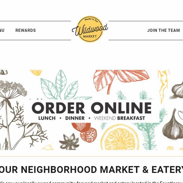 Wildwood Market website by WebCami