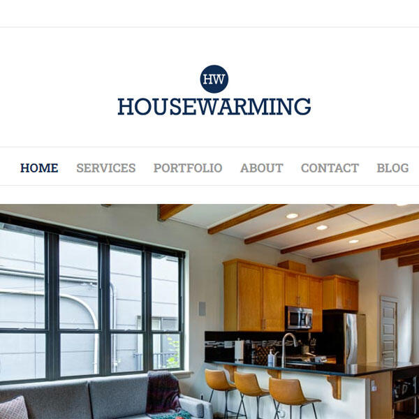 Housewarming Seattle website by WebCami