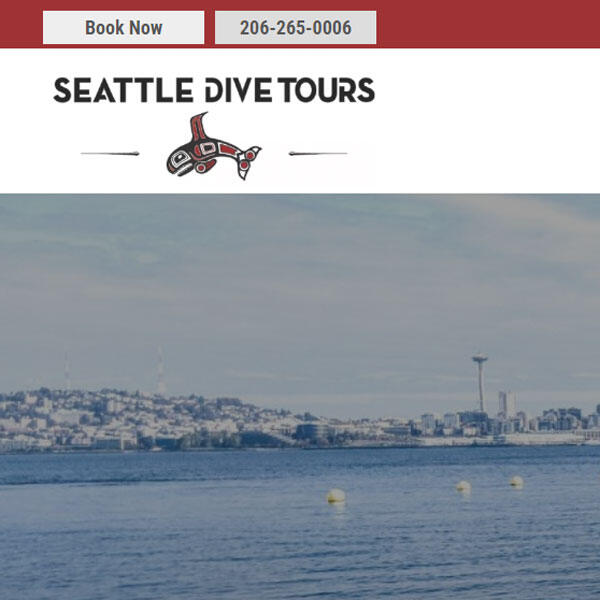 Seattle Dive Tours website by WebCami