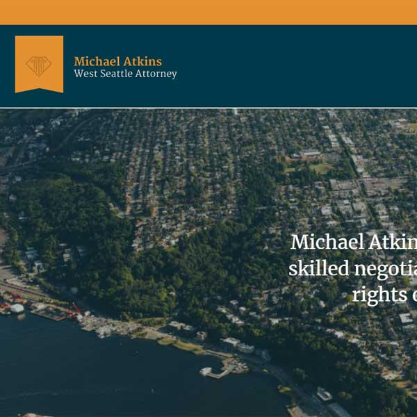 West Seattle Attorney website by WebCami