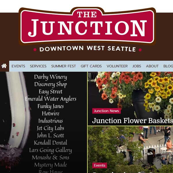 West Seattle Junction Association website by WebCami