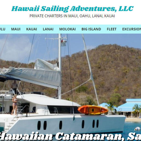Hawaii Sailing Adventures website by WebCami